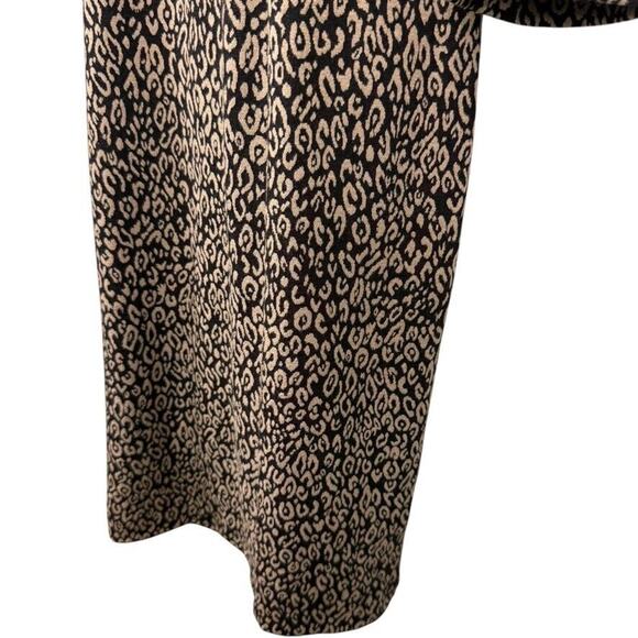 Chicos So Slimming Womens Leopard Print Stretch Sheath Knit Dress sz 0.5 / S / 6 - Picture 8 of 16
